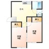 沼沢コーポラス 2DKの間取り