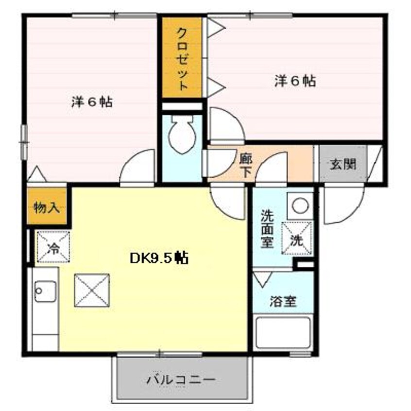 間取図 シャルム・ドミール Ⅱ