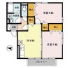 セジュール・リバーサイド 2DKの間取り