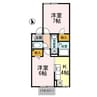 セジュール２５２ 2Kの間取り