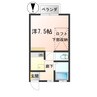 シティハイツよこやま 1Rの間取り