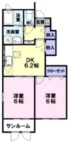 エアリー　フィールド 2DKの間取り