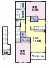 サンフラワー 2LDKの間取り