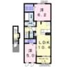 サンハイム高畠 2LDKの間取り