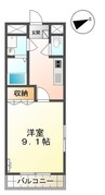 グリーンヒルズ・ユキ 1Kの間取り