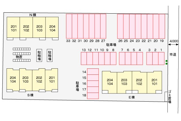 駐車場 シャルマン　Ｎ棟