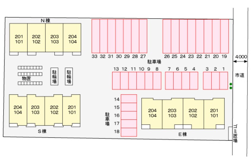 駐車場 シャルマン　Ｎ棟