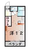 La Vien Rose 夢 1Rの間取り