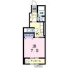 コリーヌＢ 1Kの間取り