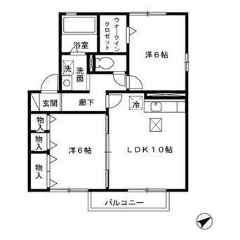 間取図 リビングタウン山形南 Ｂ