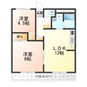 ラビットハウス白山Ⅲ 2LDKの間取り
