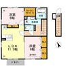 エルモア Ⅲ 2LDKの間取り
