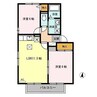 ベルクフロイデ 2LDKの間取り