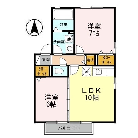 間取り図 リビングタウン飯田 Ｄ棟