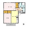 ルシエル 二番館 Ａ・Ｂ 2DKの間取り