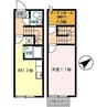 キューブ吉原 1DK+Sの間取り