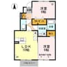 Ｄ－ｒｏｏｍ松山 2LDKの間取り