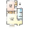 メゾンロイヤルB 1LDKの間取り