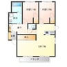 ディアスフロール 2LDKの間取り