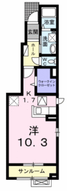 ピノ　フローリッシュＡ 1Rの間取り