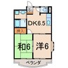 メゾンパークサイド 2DKの間取り