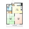 メゾンパークサイド 2DKの間取り