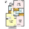 クレアコート 2LDKの間取り