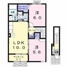 セレッソＢ 2LDKの間取り