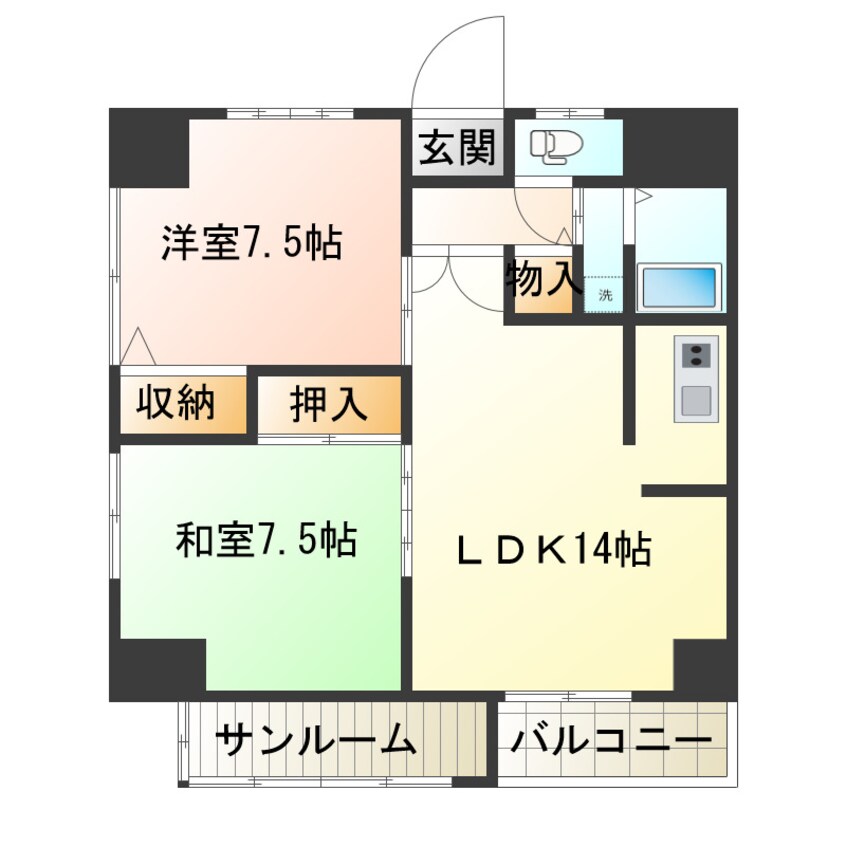 間取図 パークシティ八日町