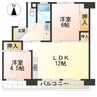 ビレッジハウス沼木1号棟 2LDKの間取り