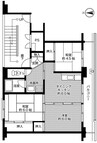 ビレッジハウス沼木1号棟 2LDKの間取り