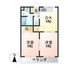 ライフステージ元木家持 2DKの間取り