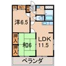 エスパシオ 2LDKの間取り