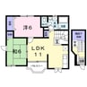 サウス・ウィンド　Ⅰ 2LDKの間取り