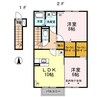 Ｄ－ｒｏｏｍ松山 2LDKの間取り