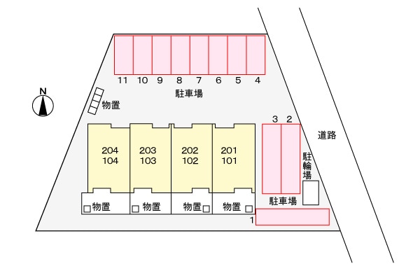 駐車場 コットンハウス