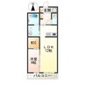 ボルツⅢ 1LDKの間取り