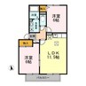 プルミエ・ラムール 2LDKの間取り