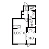 パークハイムD 1LDKの間取り