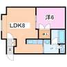 リシェクール 1LDKの間取り