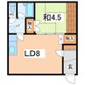 ドエル東光 1LDKの間取り