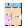ドリームハイツⅢ 1LDKの間取り