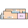 サンライフ東光 1LDKの間取り
