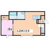 est luce5・5 1LDKの間取り