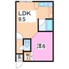 パレスコーポ・２ 1LDKの間取り