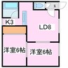 ランクル132 2LDKの間取り