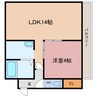 エルダーハウス豊岡 1LDKの間取り
