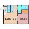 アイリス1・7 1LDKの間取り