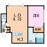 エリア63 1LDKの間取り