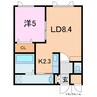 マーブル 1LDKの間取り